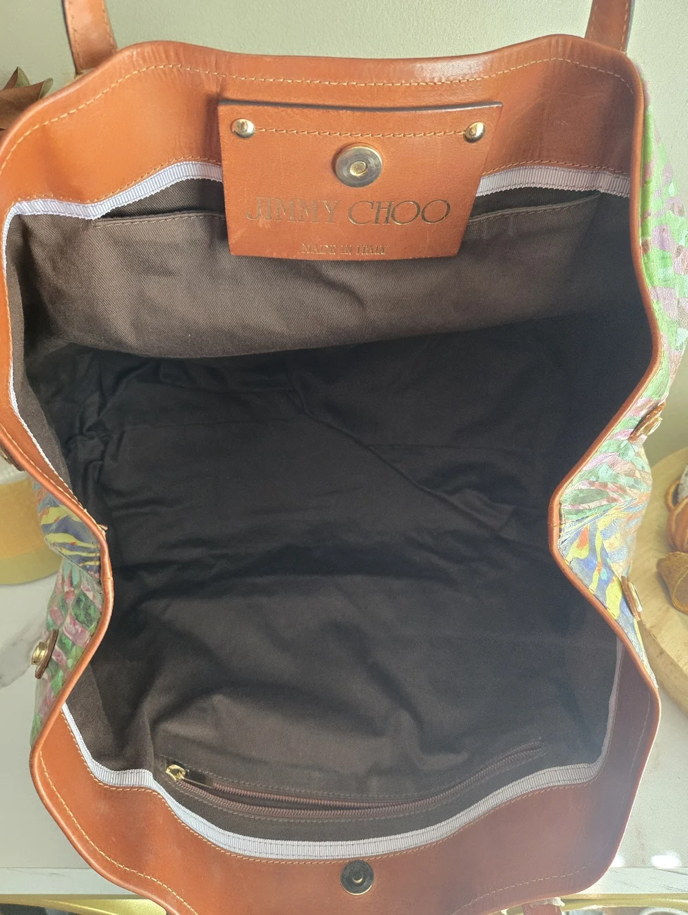 GUC Jimmy Choo Large Animal Print Tote Bag - Picture 12 of 16